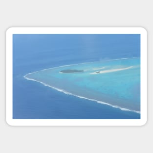 Aitutaki Lagoon Motu Maina Aerial View Sticker